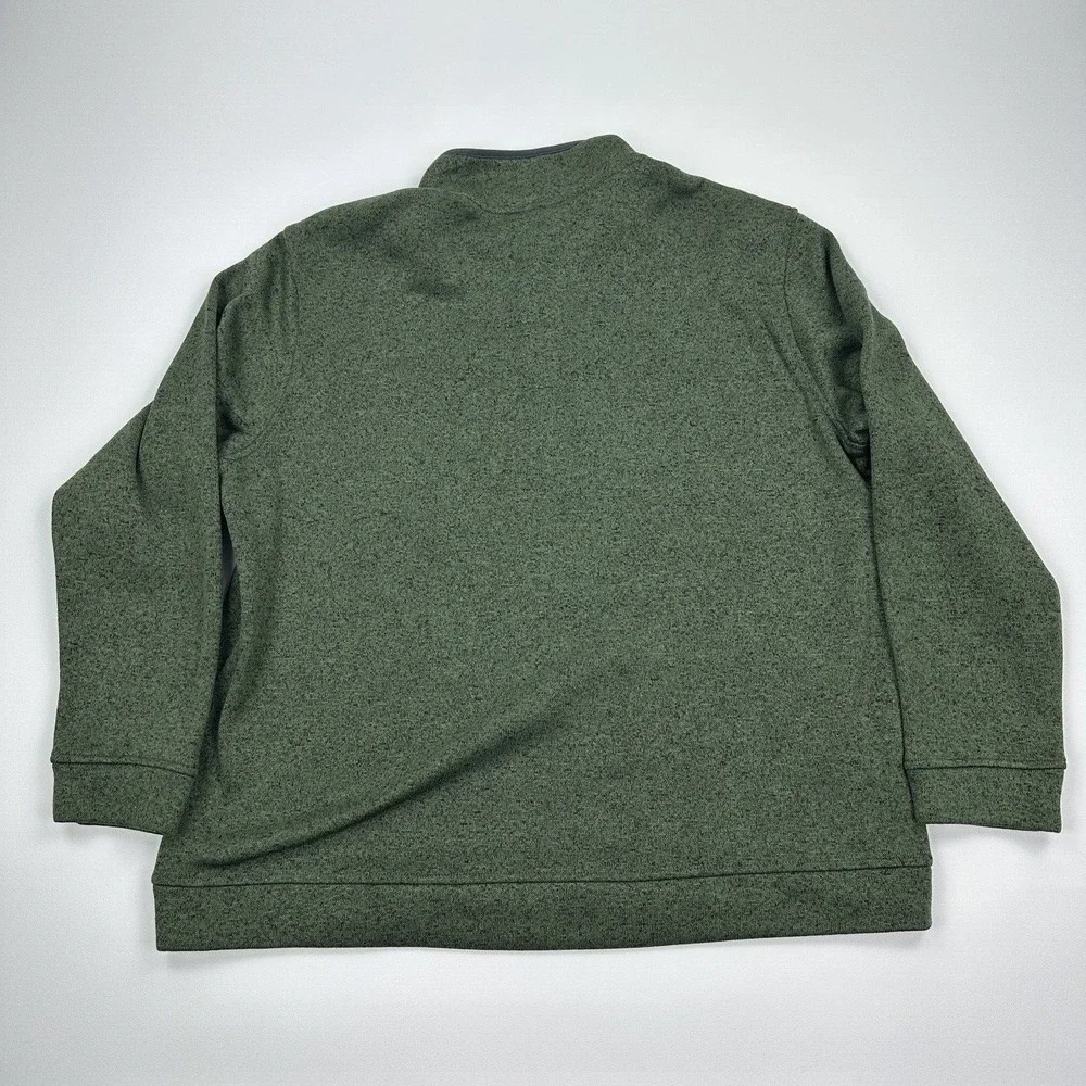 Eddie Bauer Radiator Fleece Sweater Mens 2XL Green T Snap Pullover Outdoor
